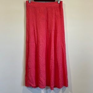 NWOT NATION LTD silky midi slip skirt size large